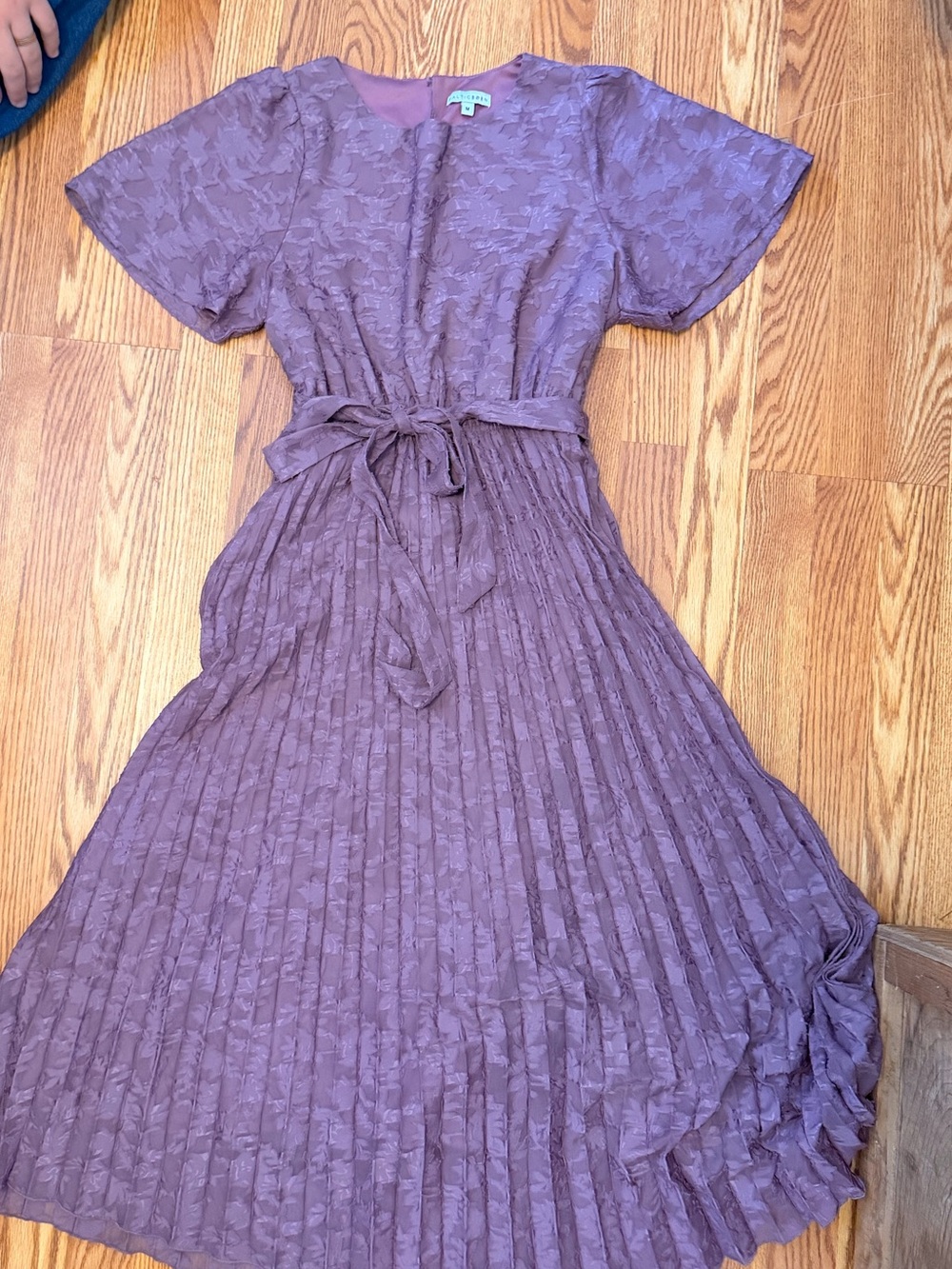 Baltic Born Pleated Tie-Waist Midi Dress